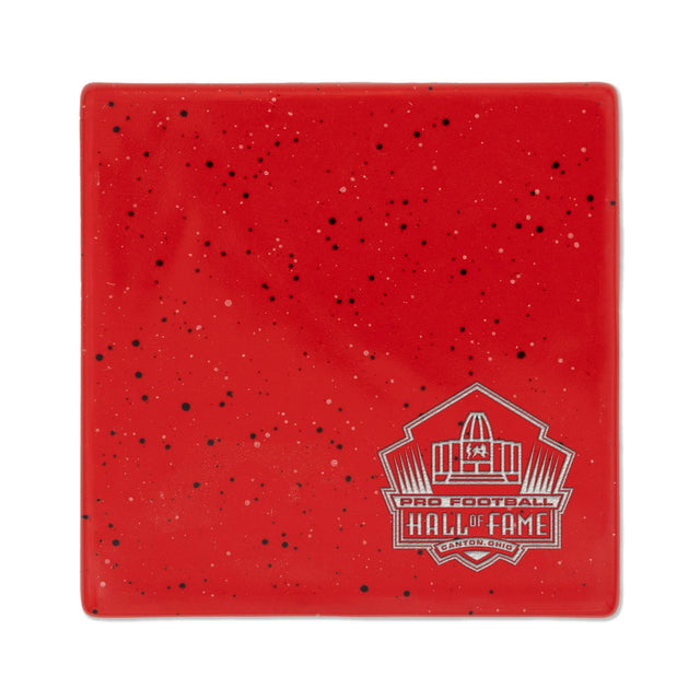 Hall of Fame 4" Red Ceramic Speckled Coaster