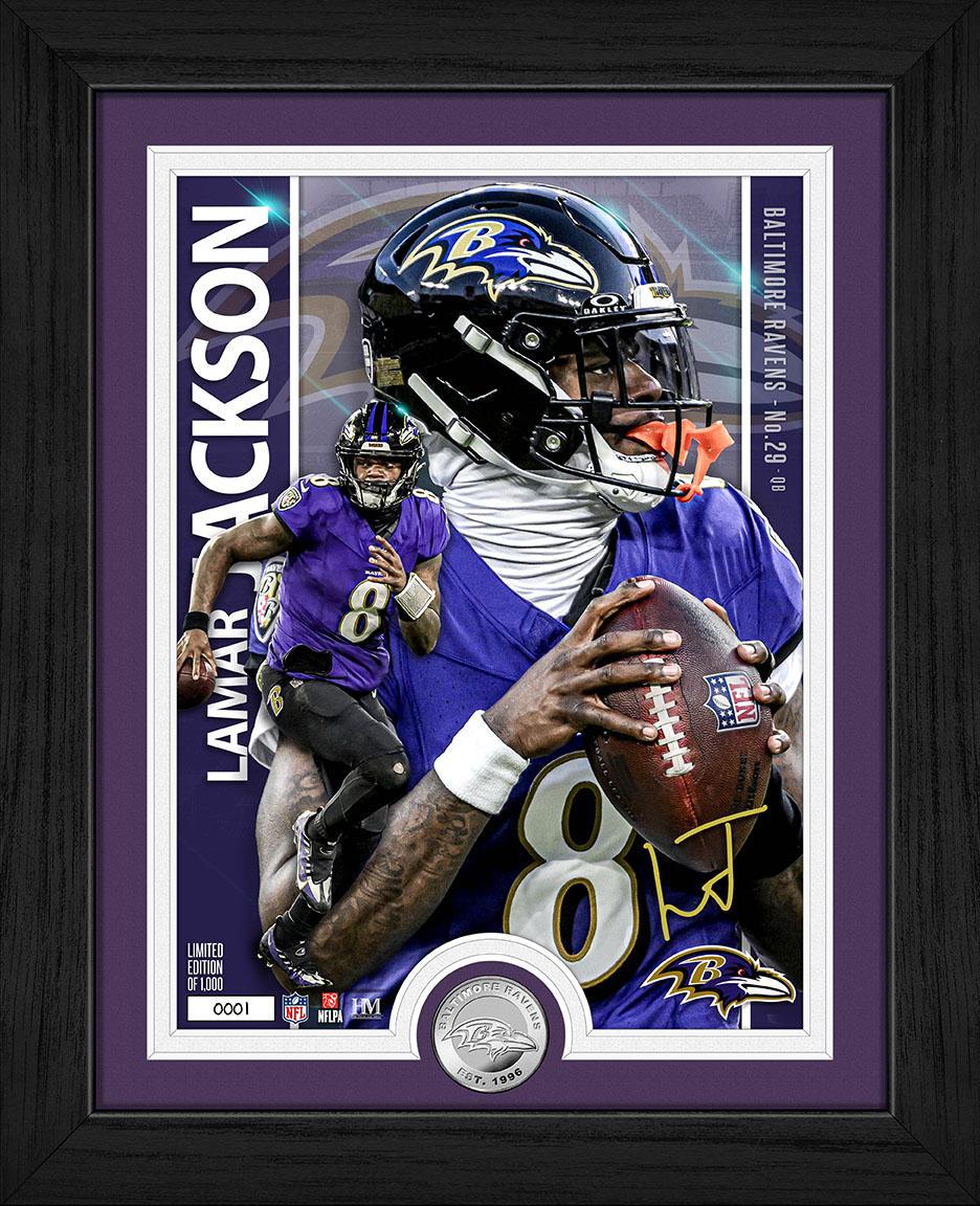 Lamar Jackson Artist Proof Silver Coin Photo Mint