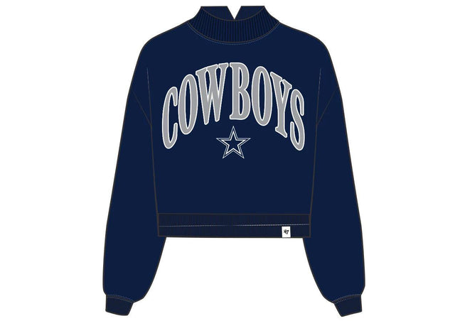 Cowboys 2026 '47 Brand Women's Vantage Mock Neck Crewneck