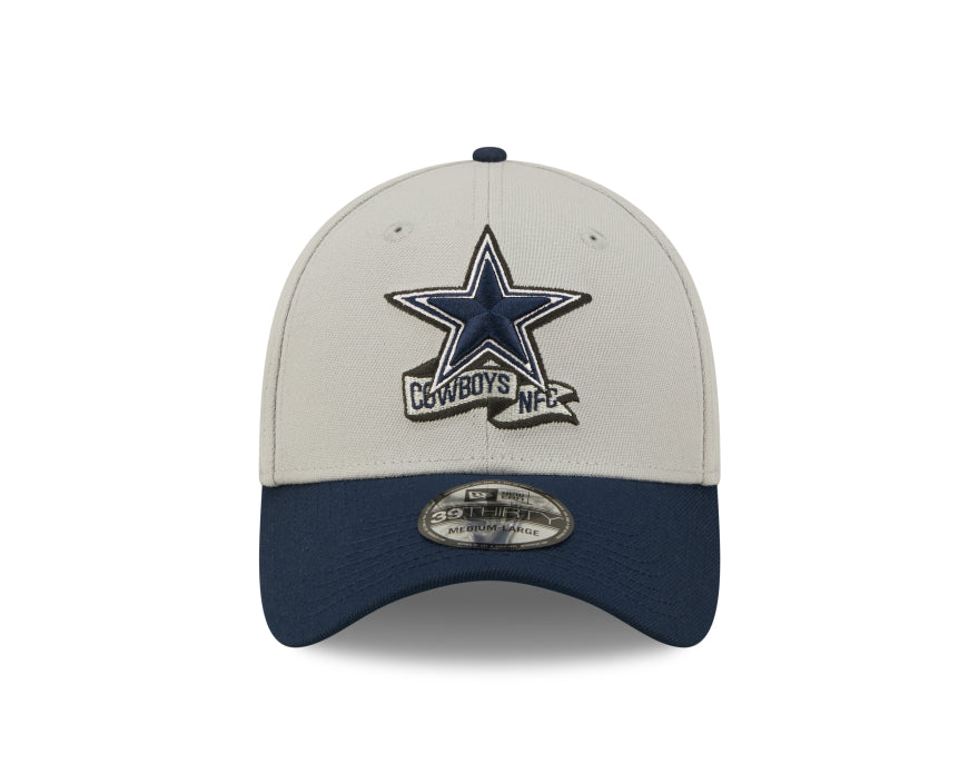 Cowboys 2022 New Era® NFL Sideline Official 39THIRTY Flex Hat - Navy and Gray