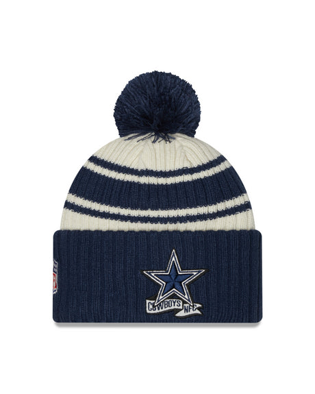 Cowboys 2022 New Era® NFL Sideline Sport Knit Hat - Chrome White