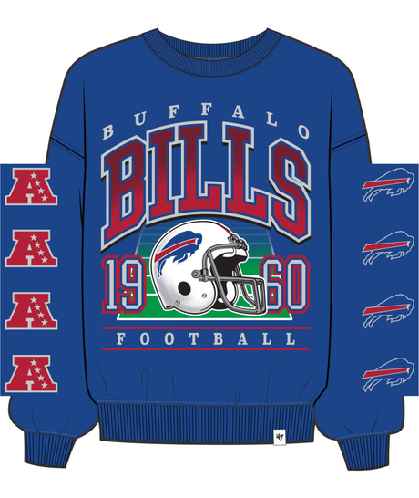 Bills 2025 '47 Brand Women's Go Big Oversized Crewneck