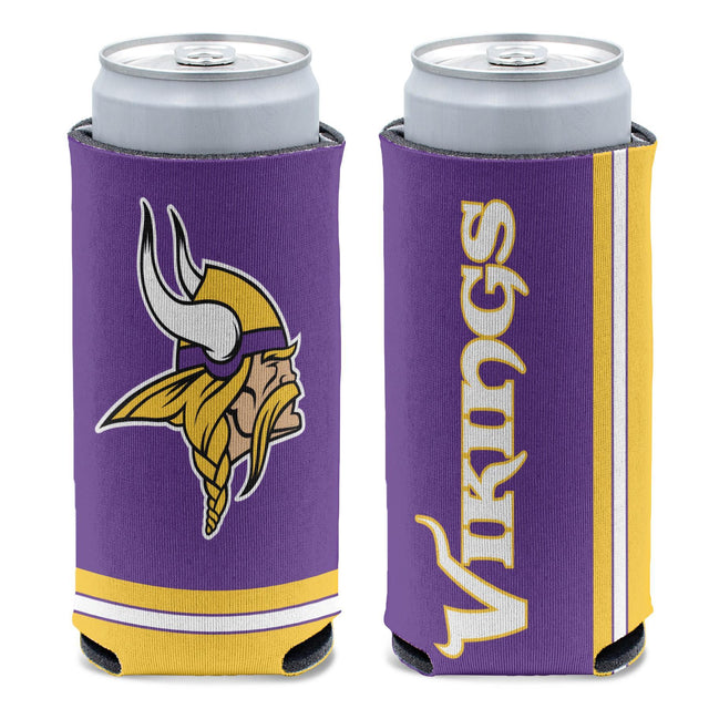 Vikings 12oz Logo Slim Can Cooler