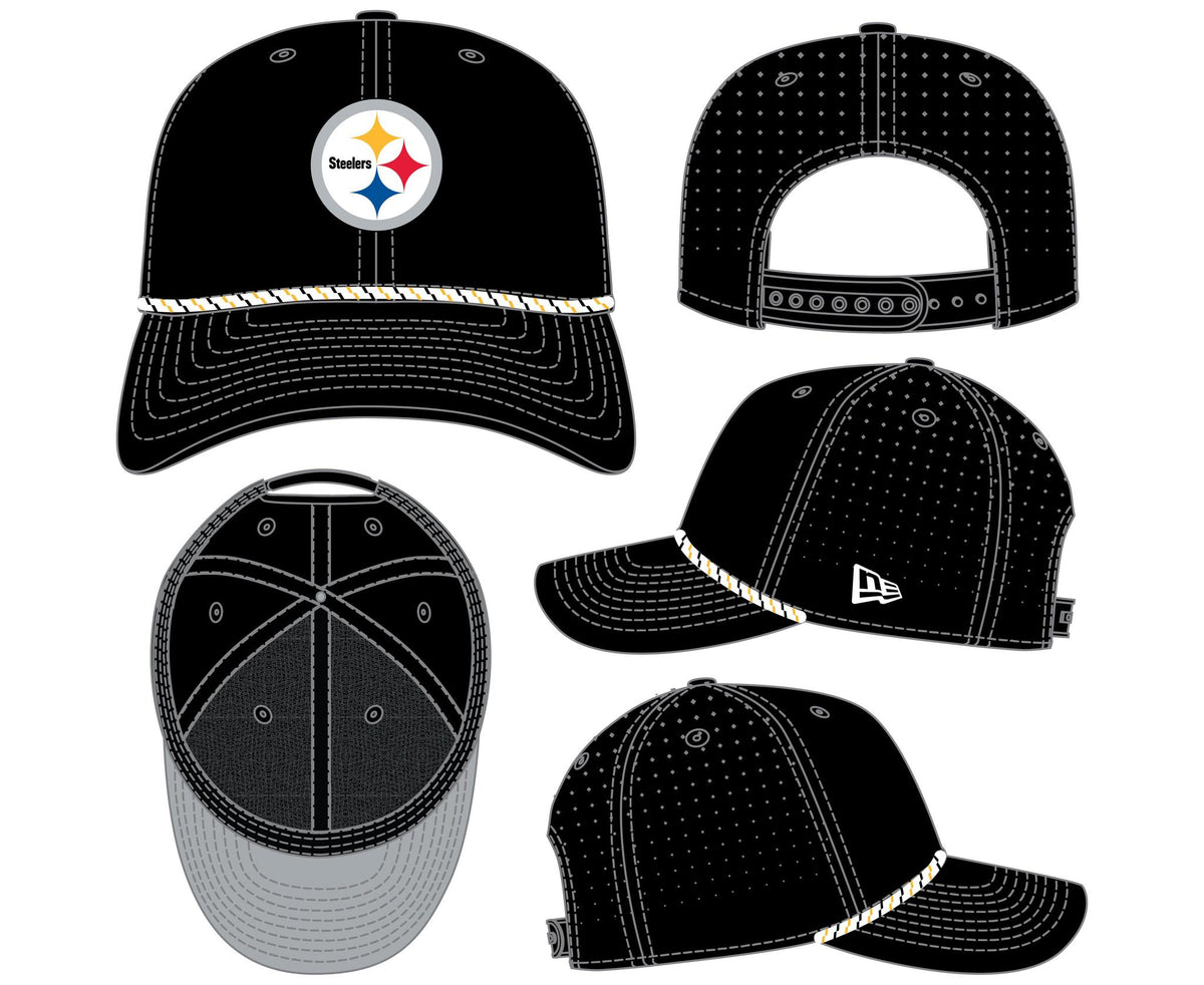Steelers New Era Men's 9SEVENTY Stretch Snap Performance Hat Pro Football Hall of Fame