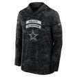 Cowboys 2026 Nike Men's Salute to Service Hooded Long Sleeve Top Pro Football Hall of Fame