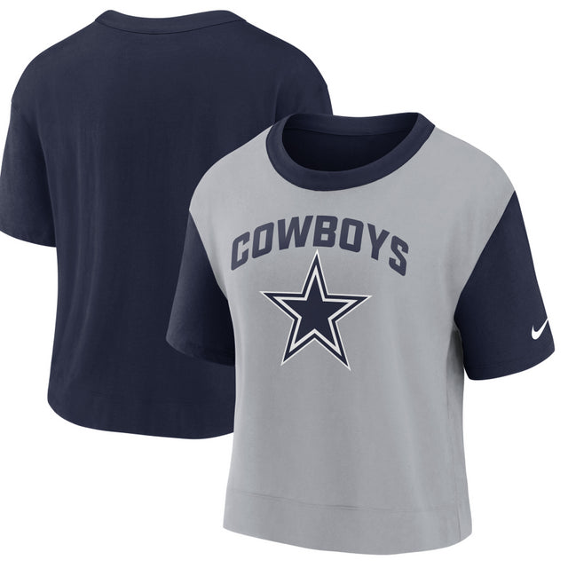 Cowboys Womens Athletic Crop T-Shirt