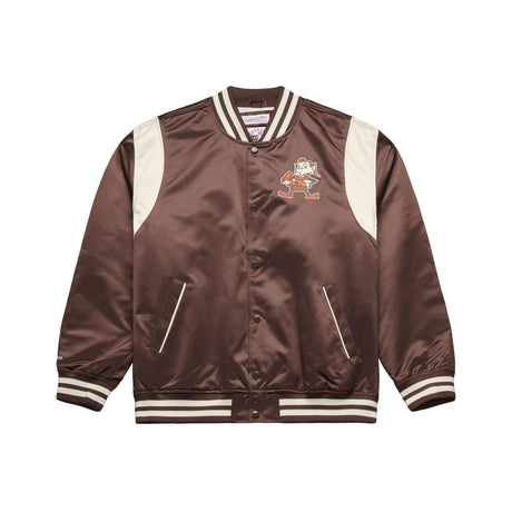 Browns 2026 Mitchell & Ness Men's NFL Retro Roots Lightweight Satin Jacket