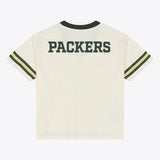 Packers 2026 Mitchell & Ness Women's Retro Roots Crop Boxy Yoke T-Shirt Pro Football Hall of Fame