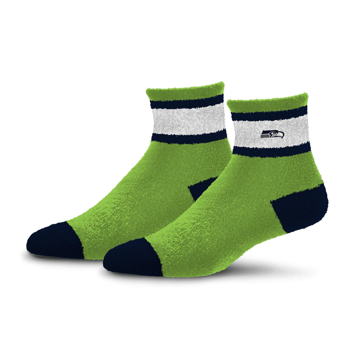 Seahawks 2026 Team Cuff Stripe Cozy Sleep Socks Pro Football Hall of Fame