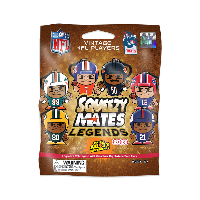 NFL Legends Squeezymate 2026 Blind Pack – Pro Football Hall of Fame NFL Legends Squeezymate 2026 Blind Pack – Pro Football Hall of Fame