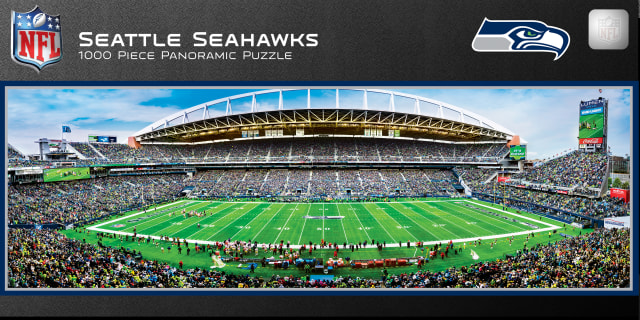 Seahawks 1000pc Panoramic Puzzle - 50yd line