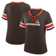 Browns 2025 Fanatics Women's Draw Play Athena Lace Up T-Shirt