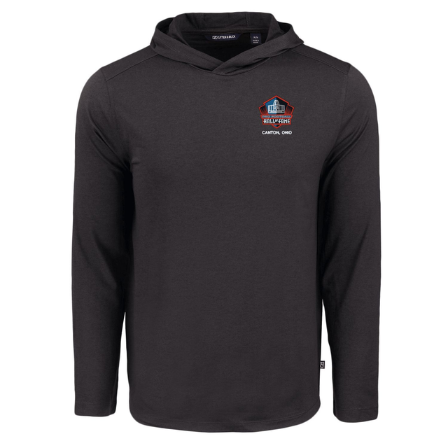 Hall of Fame Cutter & Buck Men's Black Coastline Recycled Double Peached Hooded Pullover