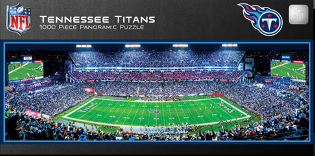 Titans 1000pc Panoramic Puzzle - 50yd line Pro Football Hall of Fame