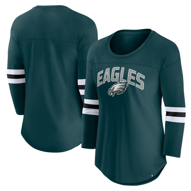 Eagles Women's Fanatics First Team Arch 3/4 Sleeve T-Shirt