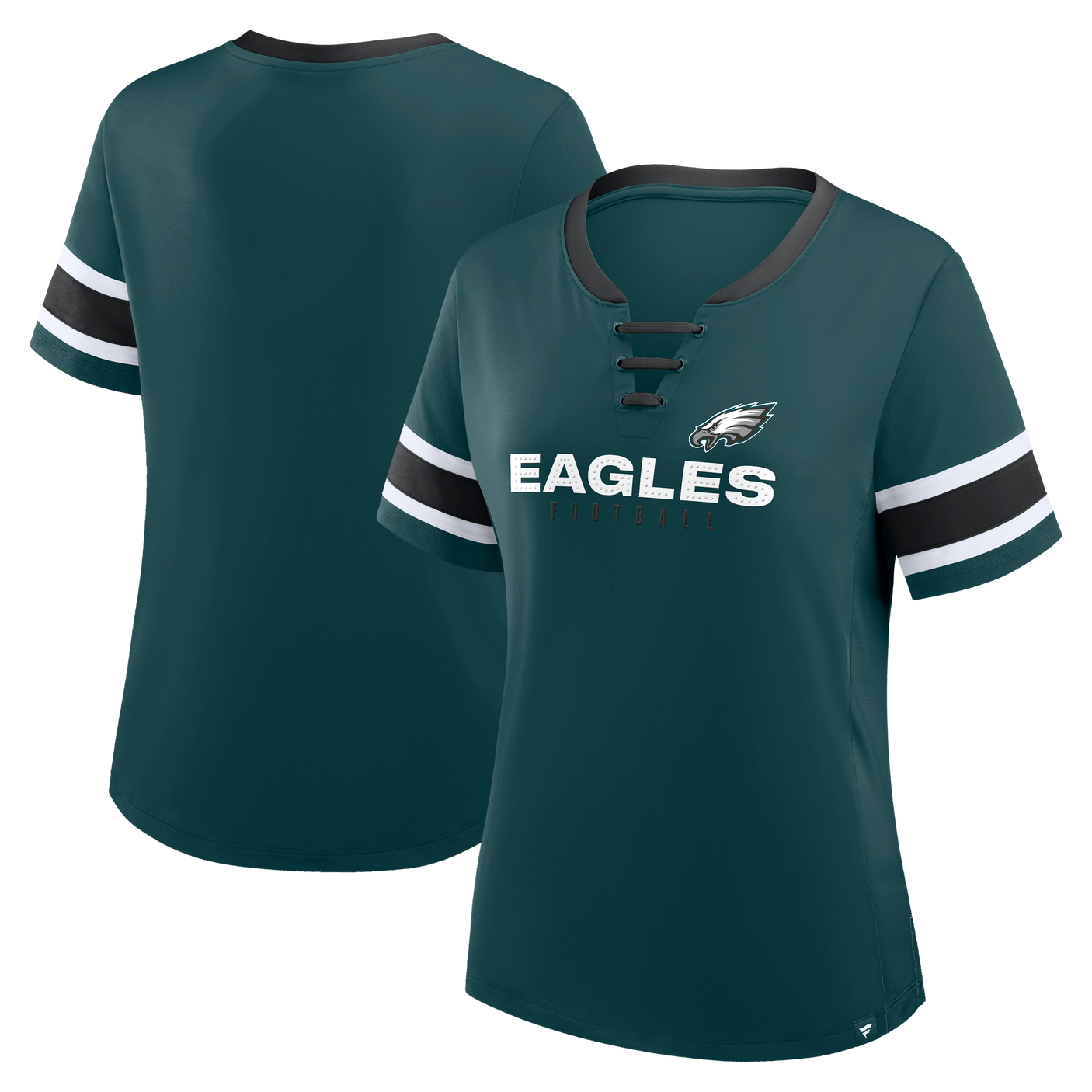Eagles 2025 Fanatics Women's Draw Play Athena Lace Up T-Shirt