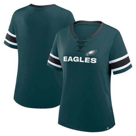 Eagles 2025 Fanatics Women's Draw Play Athena Lace Up T-Shirt