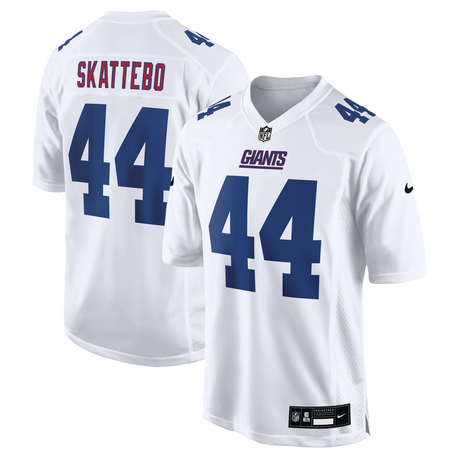 Giants Cam Skattebo Men's Tundra White Nike Game Jersey