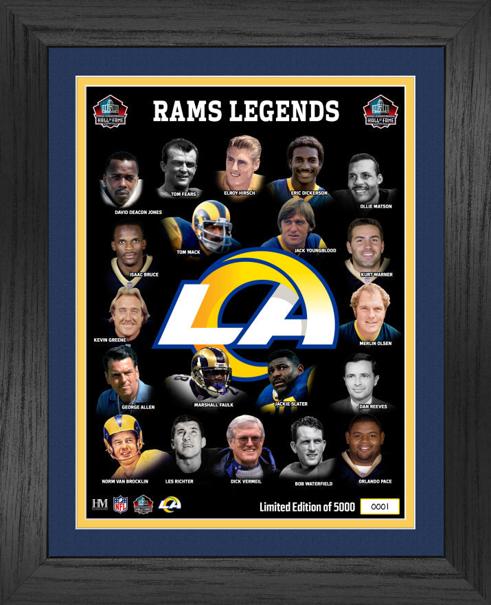 The Rams Championship Roster Rams Hall of Fame Inductees Legacy Frame – Pro Football Hall of Fame