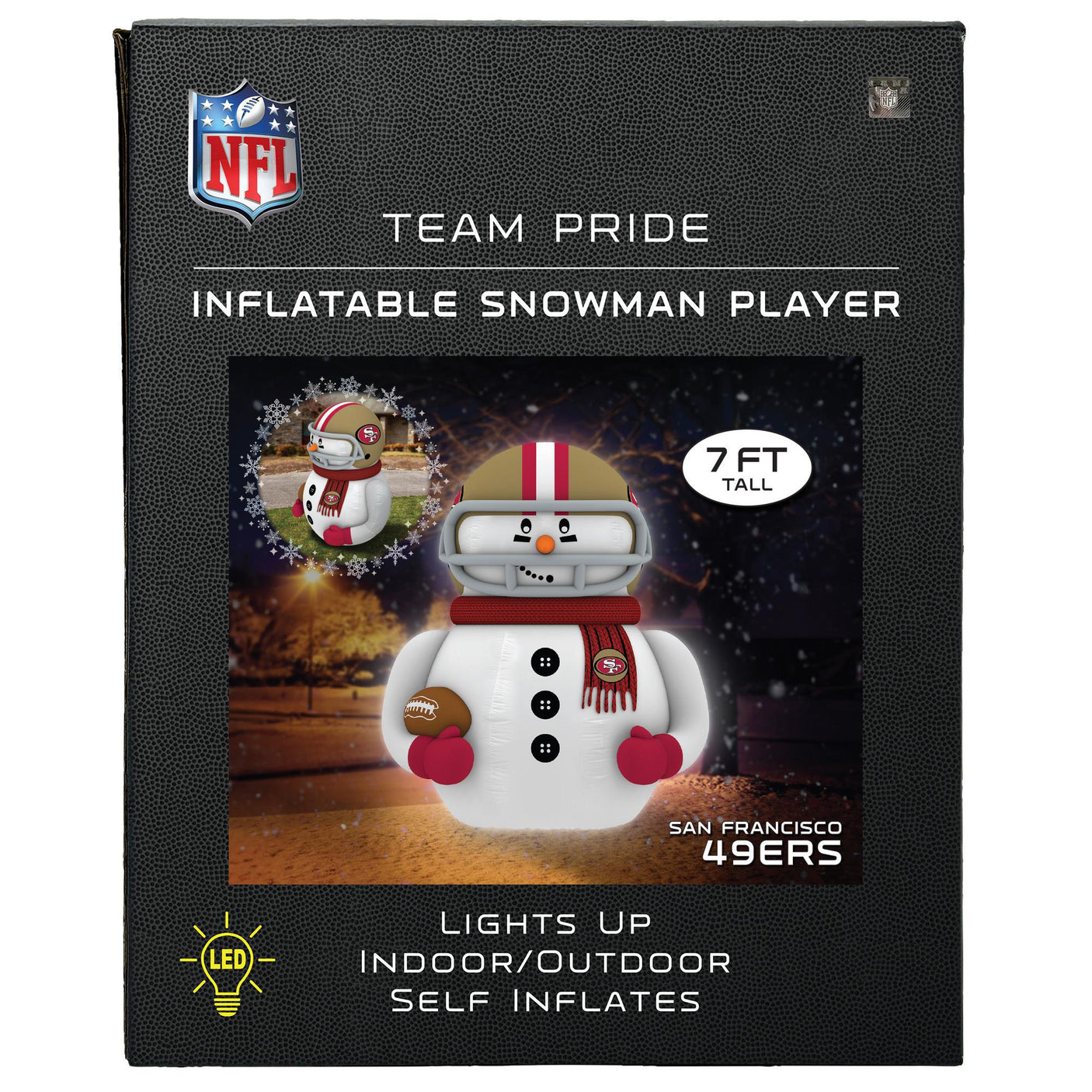 49ers Team Pride Inflatable Snowman Player