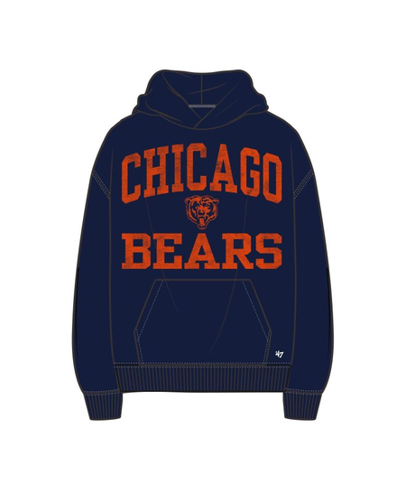 Bears 2026 '47 Brand Men's Campus Stack Arched Foundation Hoodie Pro Football Hall of Fame