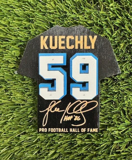 Luke Kuechly Wood Jersey Jumbo Magnet