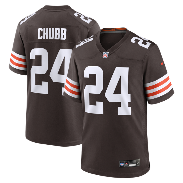 Browns Nick Chubb Men's Brown Nike Game Jersey