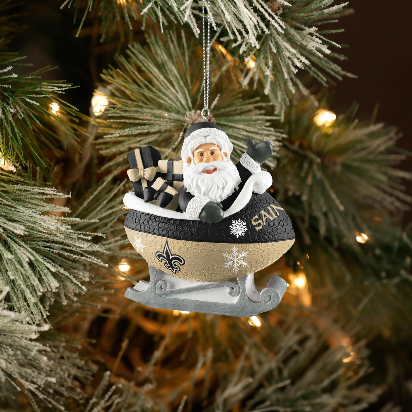 Saints Football Sleigh Ornament