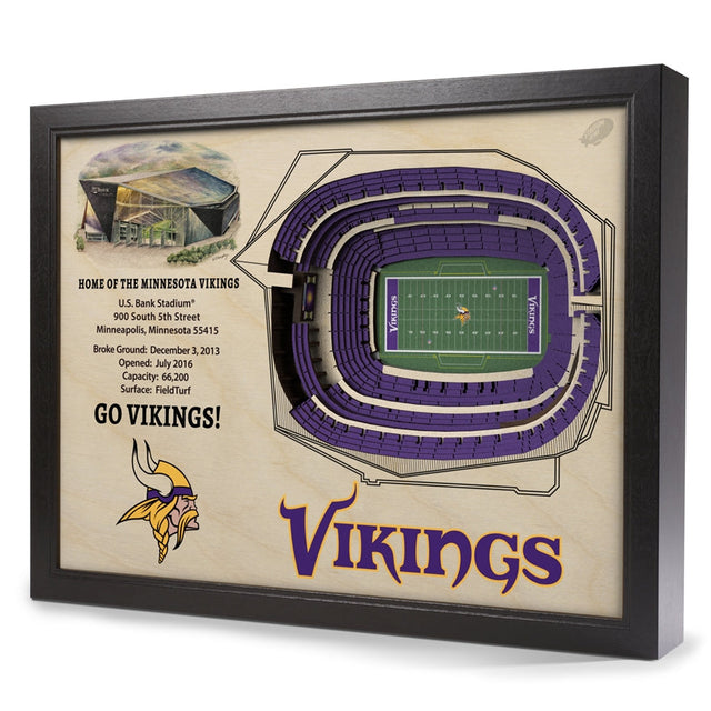 Vikings StadiumView Wall Art 3-D Replica Stadium