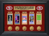 49ers Super Bowl Ticket and Game Coin Collection Frame