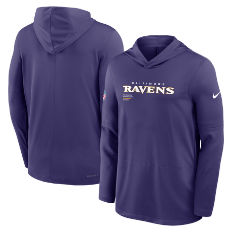 Ravens 2025 Nike Men's Dri-Fit Lightweight Long Sleeve Hoodie Top