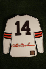 Otto Graham Wood Long Sleeve Jersey 3D Sign