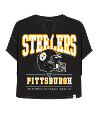 Steelers 2025 '47 Brand Women's Elation Oversized Notch T-Shirt