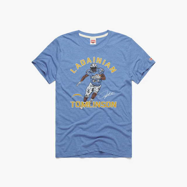 Chargers 2025 Homage Men's Ladainian Tomlinson Signature T-Shirt