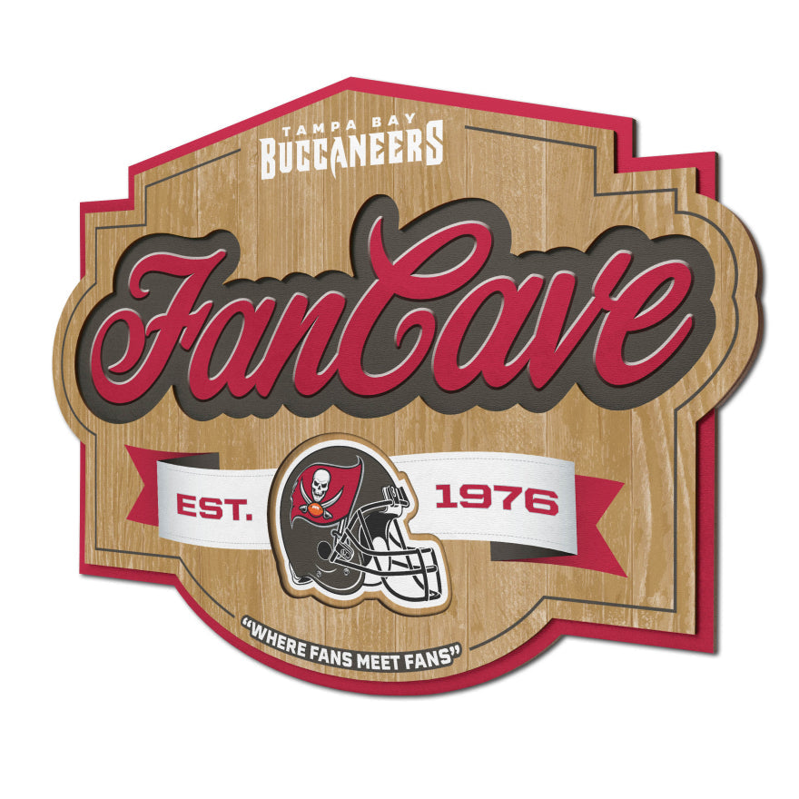 Buccaneers 3D Fan Cave Wall Sign