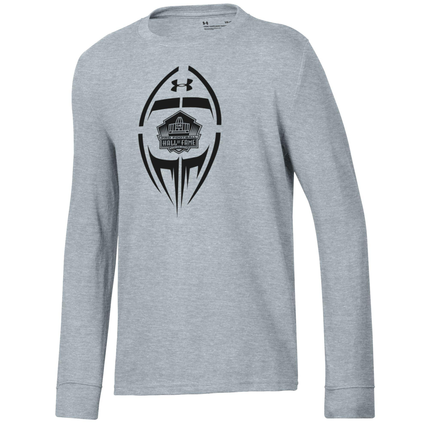 Hall of Fame Youth Football Helmet Under Armour Long Sleeve Performance Cotton T-shirt