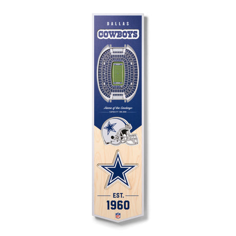 Cowboys 8" x 32" 3D Stadiumview Banner