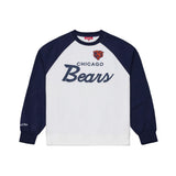 Bills 2026 Mitchell & Ness Women's NFL Head Coach Raglan Crewneck Pro Football Hall of Fame
