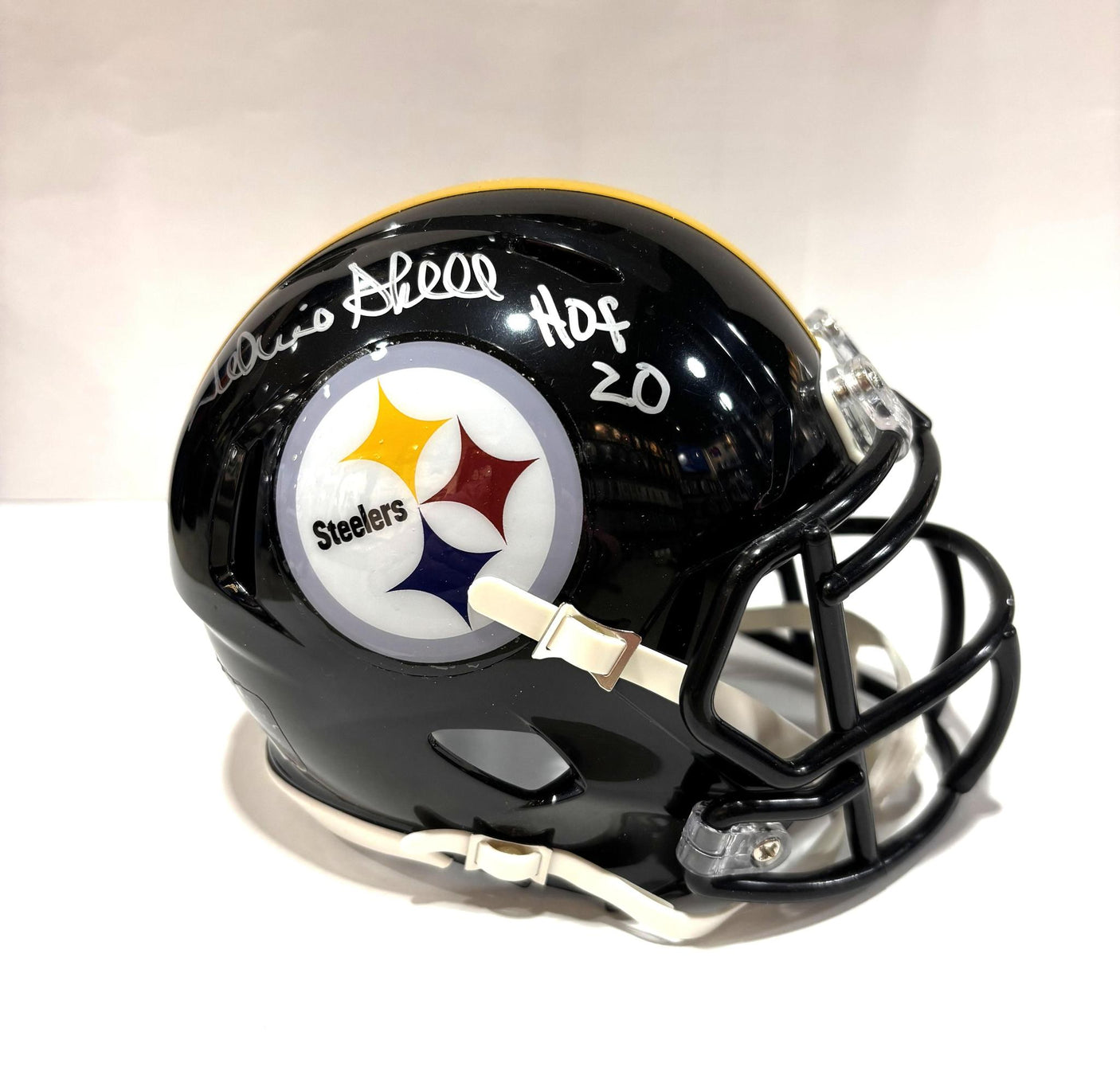 Donnie Shell Autographed Steelers Speed Mini Helmet With Inscription