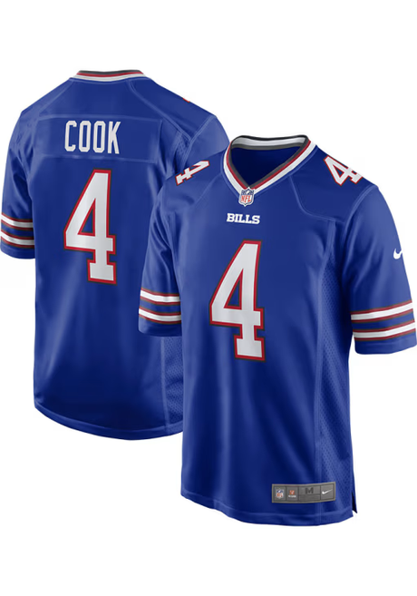 Bills James Cook Men's Blue Nike Game Jersey