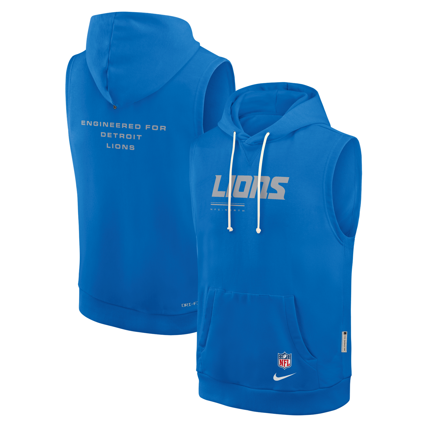 Lions 2026 Nike Men's Dri-Fit Sleeveless Fleece Hoodie