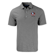 Hall of Fame Cutter & Buck Men's Black Forge Recycled Double Stripe Four-Way Polo