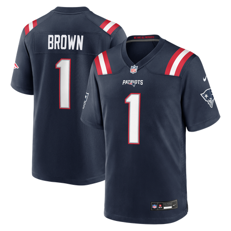 Patriots A.J. Brown 2026 Nike Men's Home Game Jersey Pro Football Hall of Fame