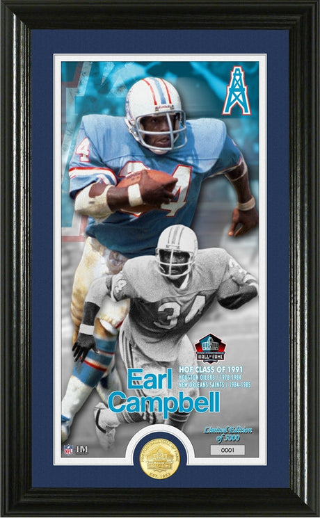 Earl Campbell 1991 NFL Hall of Fame Supreme Bronze Coin Photo Mint