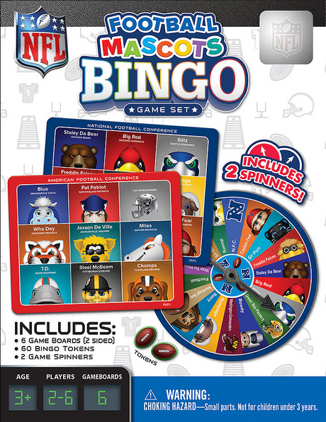 NFL Football Mascots Bingo Game Set