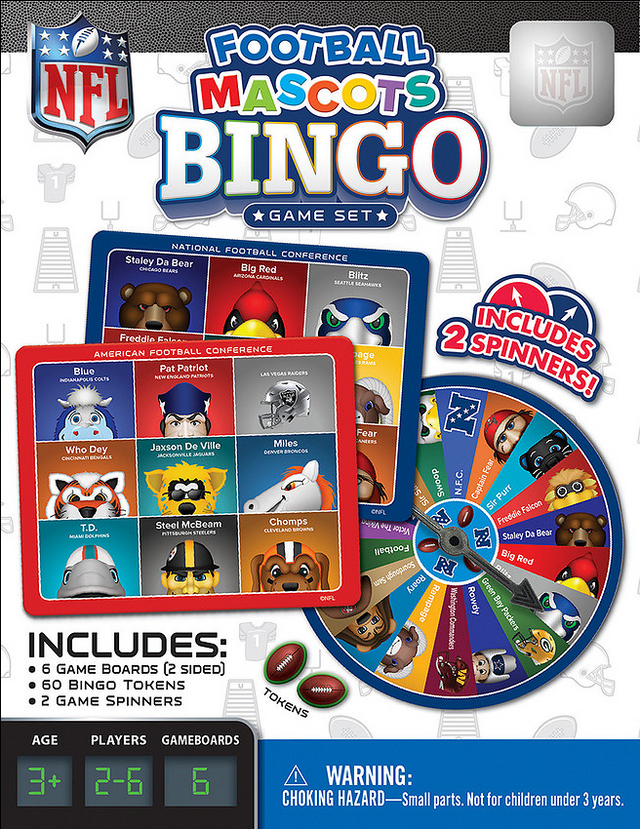 NFL Football Mascots Bingo Game Set