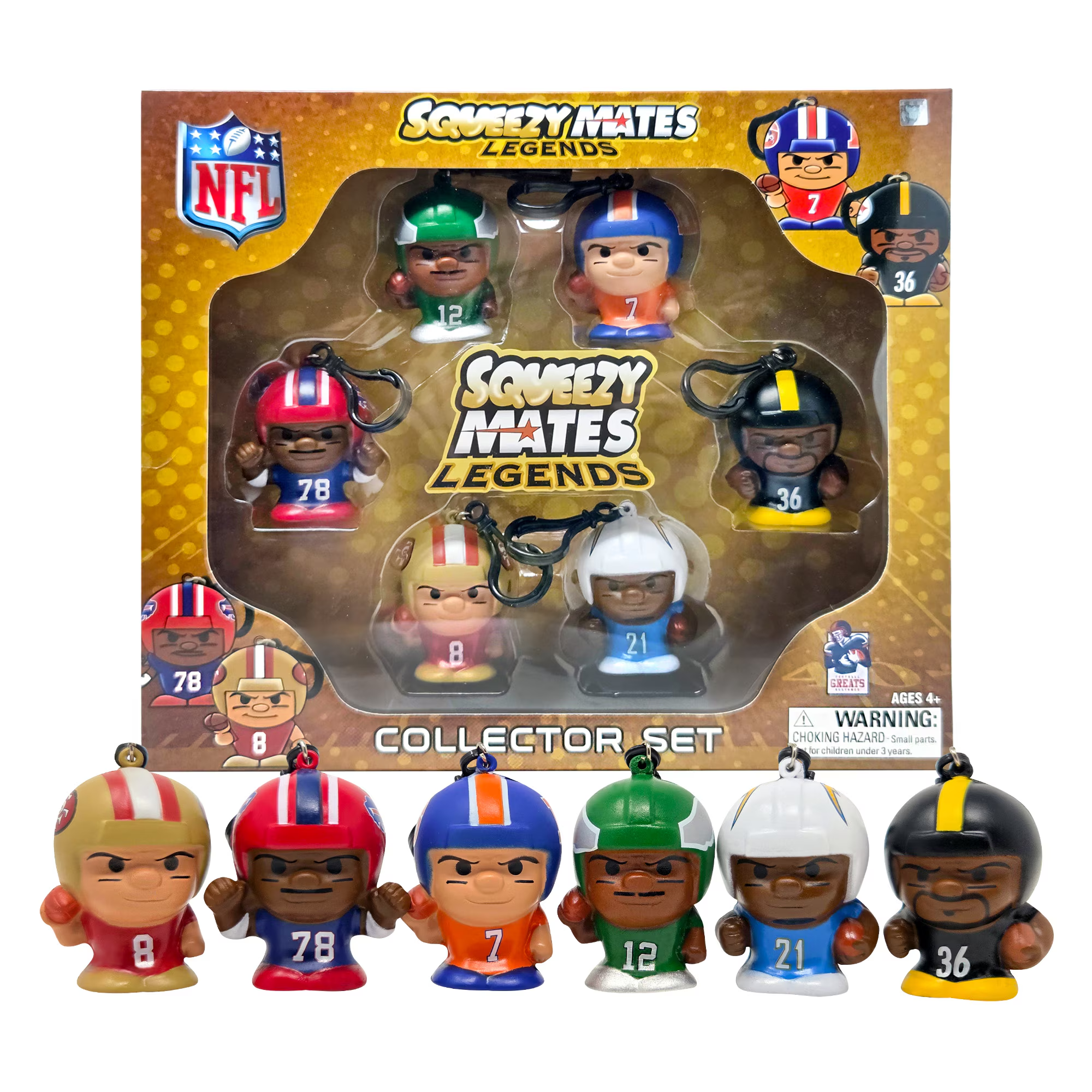 NFL SqueezyMates Legends 6-Figure Set 2026 – Pro Football Hall of Fame