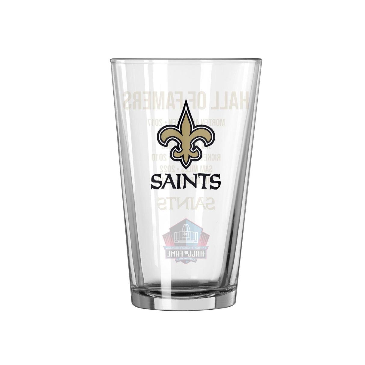 Saints 2026 Hall of Famer Pint Glass