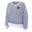 Bears 2026 Fanatics Women's Striped Oversized French Terry Crewneck (10302386897172)