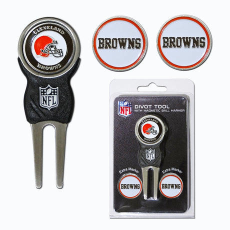 Browns Divot Tool & Ball Markers Set